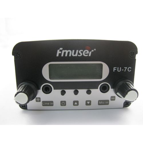 FMUSER 7W CZH-7C CZE-7C FU-7C FM stereo PLL broadcast transmitter 76MHz-108MHz cover 1KM-2.5KM